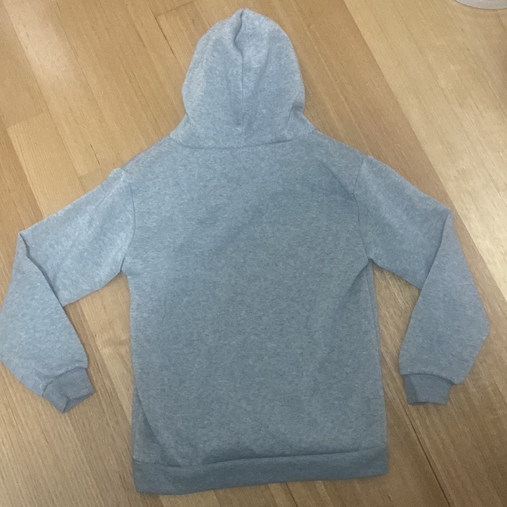 Grey Heart Hooded Jumper - Size 10 - Picture 4 of 8